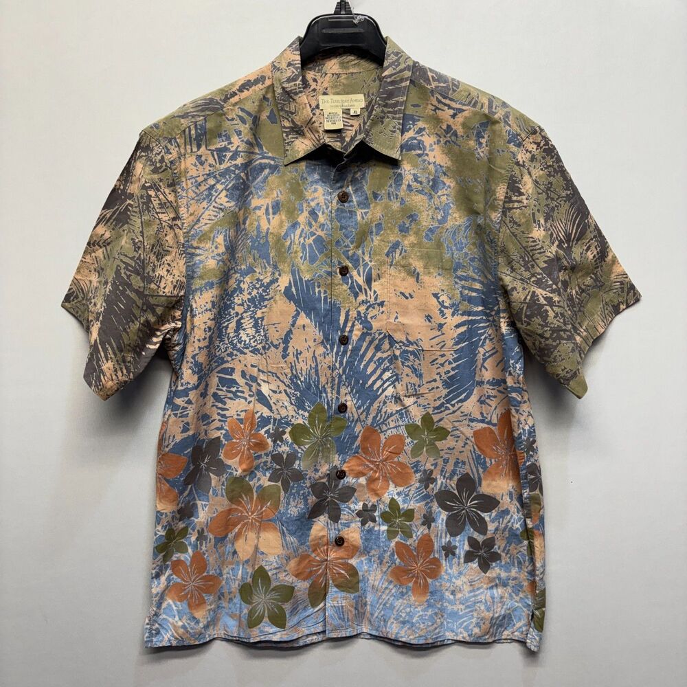 The Territory Ahead Men Short Sleeve Button Shirt Size XL X-Large Floral C094 21
